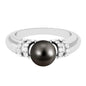 7.5 Carat Tahitian Pearl and Diamond Engagement Ring