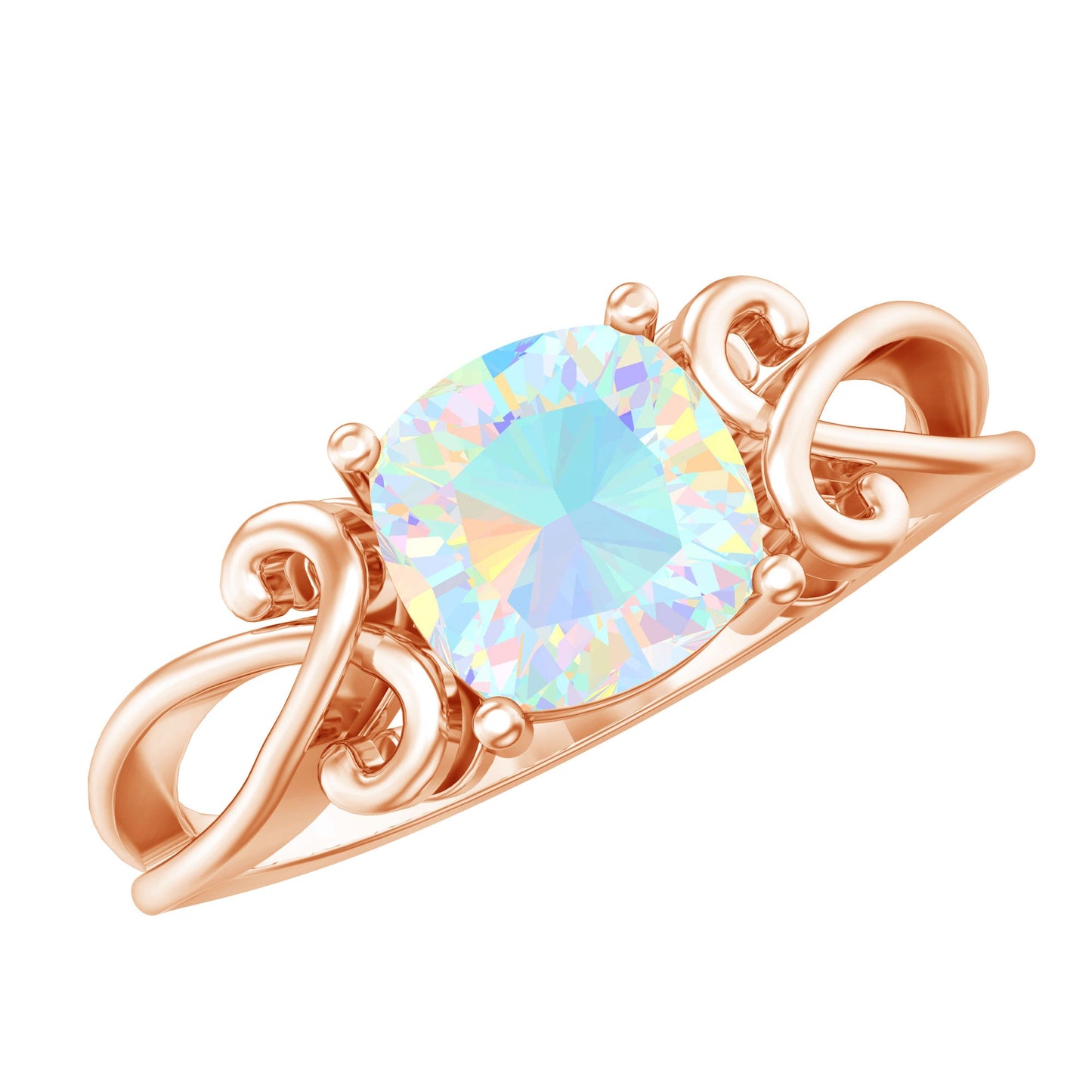 1.8 Carat Ethiopian Opal Vintage Engagement Ring With Certificate