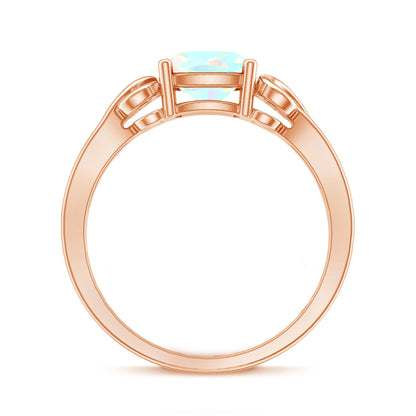 1.8 Carat Ethiopian Opal Vintage Engagement Ring With Certificate