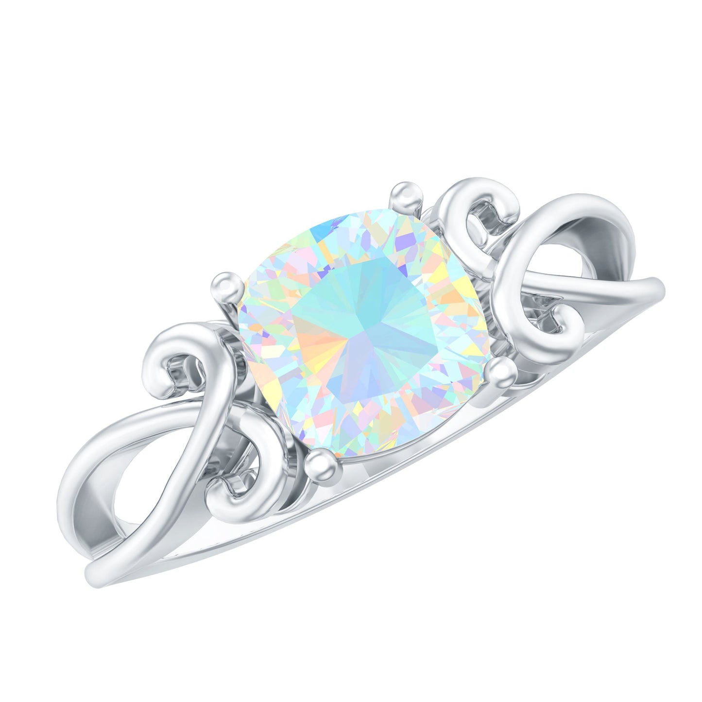 1.8 Carat Ethiopian Opal Vintage Engagement Ring With Certificate