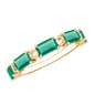 Baguette Cut Lab Grown Emerald Eternity Wedding Band