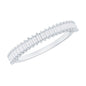 Certified Baguette Moissanite Half Eternity Band Ring