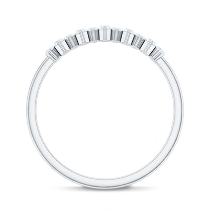 Anniversary Band Ring with Certified Moissanite Stones