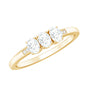 Oval Shaped Moissanite Three Stone Ring for Women