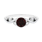 Nature Inspired Garnet Engagement Ring with Diamond