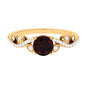 Nature Inspired Garnet Engagement Ring with Diamond