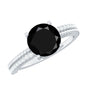 Certified 2 Carat Lab Grown Black and White Diamond Engagement Ring