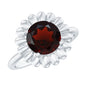 Nature Inspired Garnet Huge Engagement Ring With Certificate