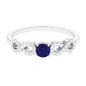 Minimalist Blue Sapphire and Diamond Infinity Promise Ring