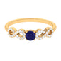 Minimalist Blue Sapphire and Diamond Infinity Promise Ring