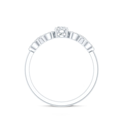 Round Moissanite Infinity Promise Ring with Certificate