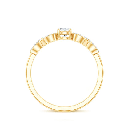 Round Moissanite Infinity Promise Ring with Certificate
