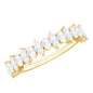 Certified Moissanite Half Eternity Wedding Band Ring
