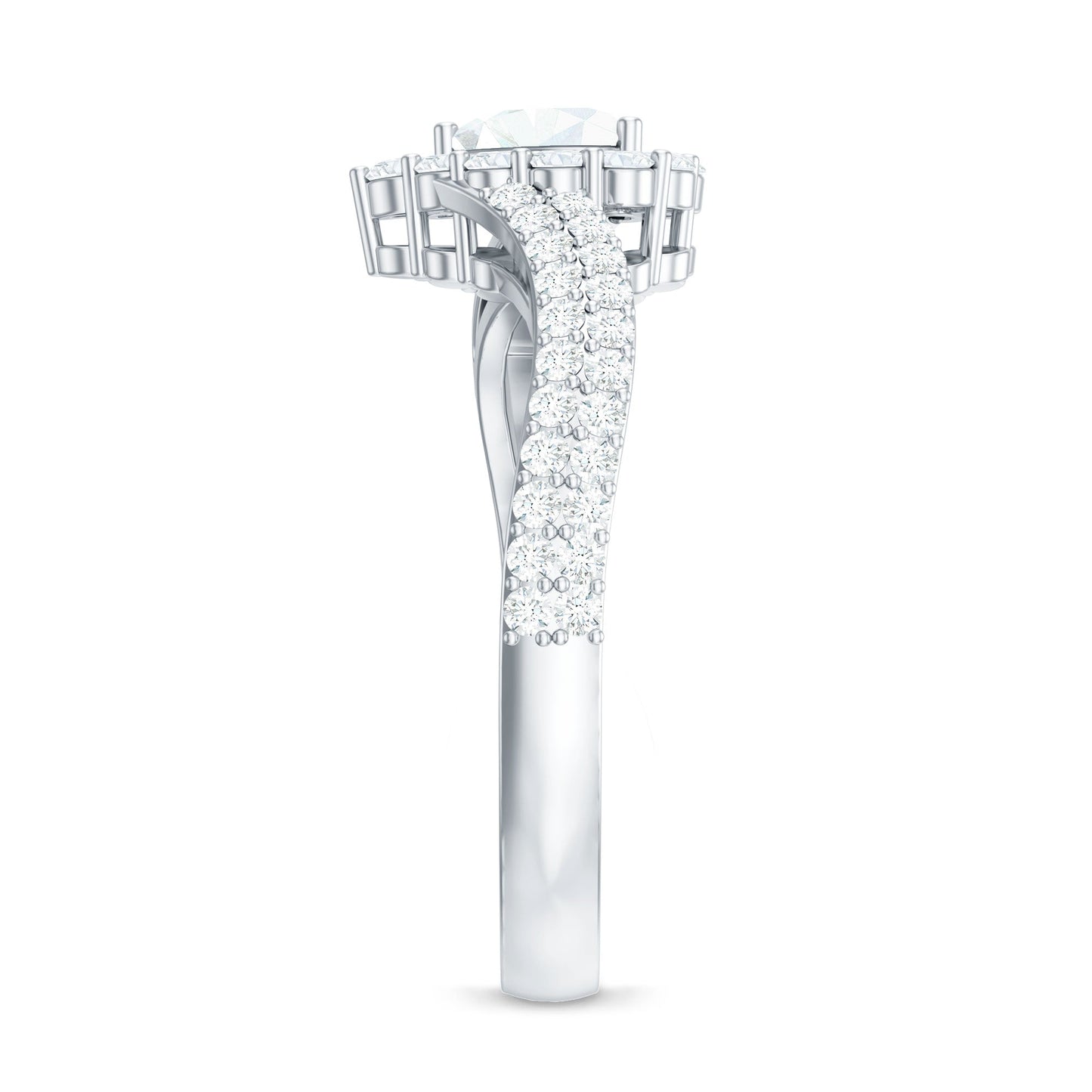 Moissanite Heart Shape Engagement Ring For Women