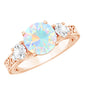 Certified 2 Carat Real Ethiopian Opal 3 Stone Engagement Ring With Certificate