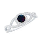 Natural Black Opal and Diamond Halo Engagement Ring