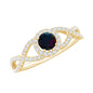 Natural Black Opal and Diamond Halo Engagement Ring