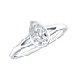 Pear Cut Lab Grown Diamond Solitaire Ring in Split Shank