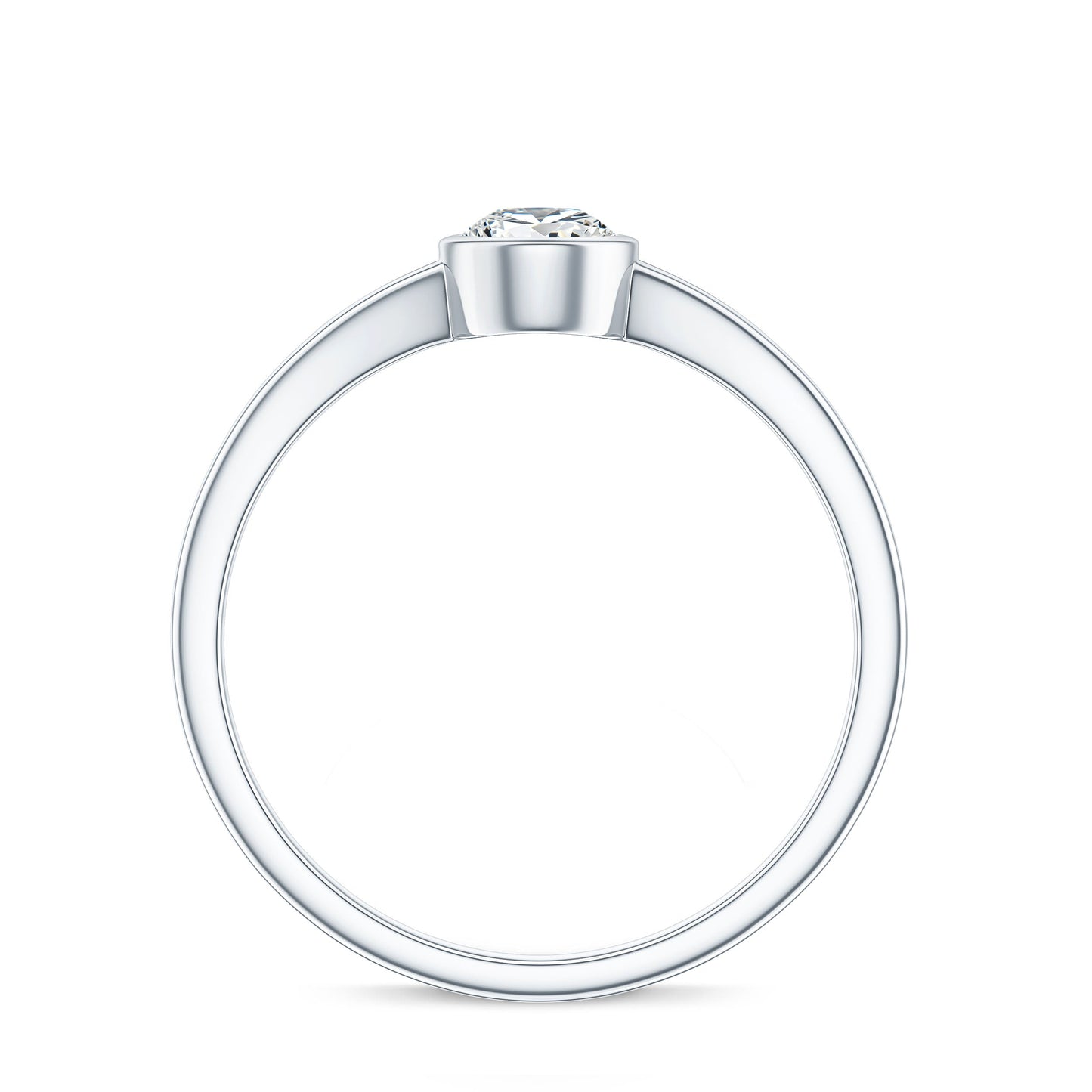 Pear Cut Lab Grown Diamond Solitaire Ring in Split Shank