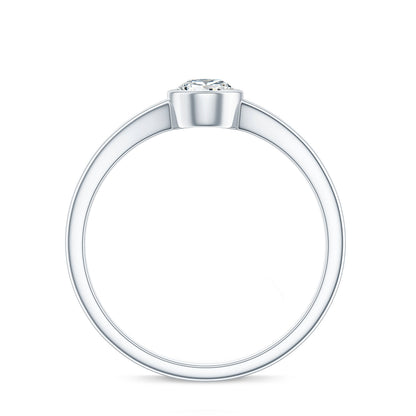 Pear Cut Lab Grown Diamond Solitaire Ring in Split Shank