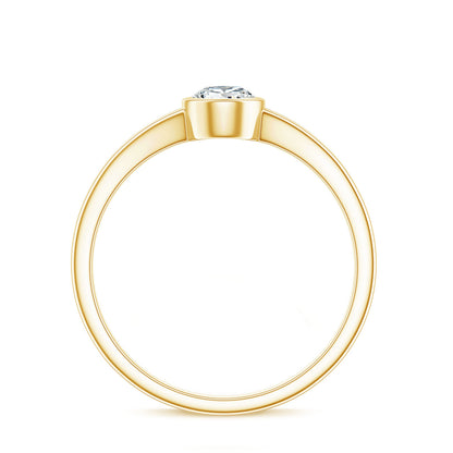 Pear Cut Lab Grown Diamond Solitaire Ring in Split Shank