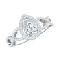 Pear Shape Lab Grown Diamond Teardrop Engagement Ring