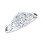 Lab Grown Diamond Collar Engagement Ring in Infinity Shank