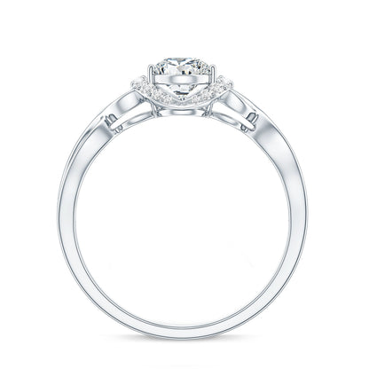 Lab Grown Diamond Collar Engagement Ring in Infinity Shank