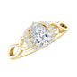 Lab Grown Diamond Collar Engagement Ring in Infinity Shank