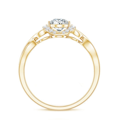 Lab Grown Diamond Collar Engagement Ring in Infinity Shank