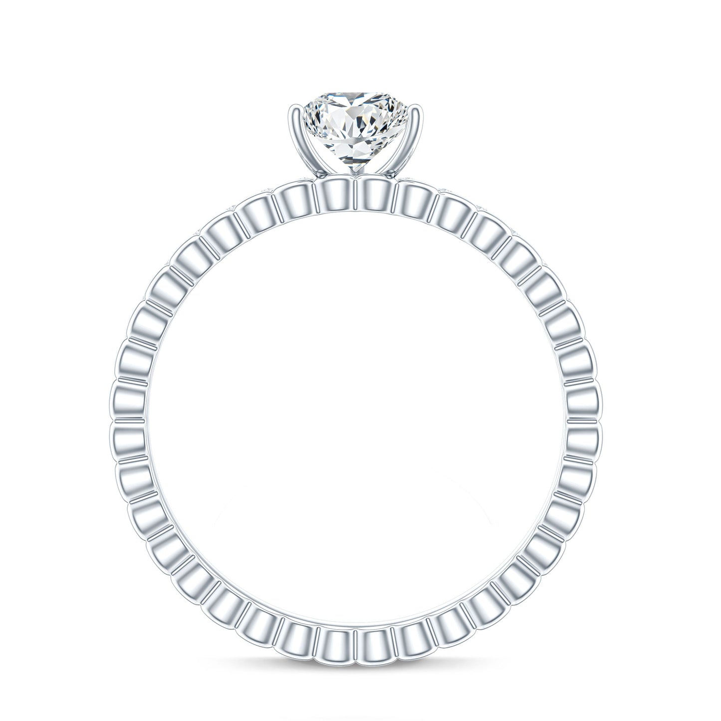 Pear Shape Lab Grown Diamond Solitaire Engagement Ring