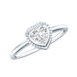 Lab Grown Diamond Heart Solitaire Ring with Engraved Details