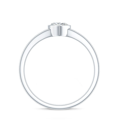Heart Shape Lab Grown Diamond Solitaire Ring in Split Shank