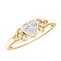 Heart Shape Lab Grown Diamond Solitaire Celtic Ring