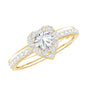 Heart Shape Lab Grown Diamond Engagement Ring with Halo