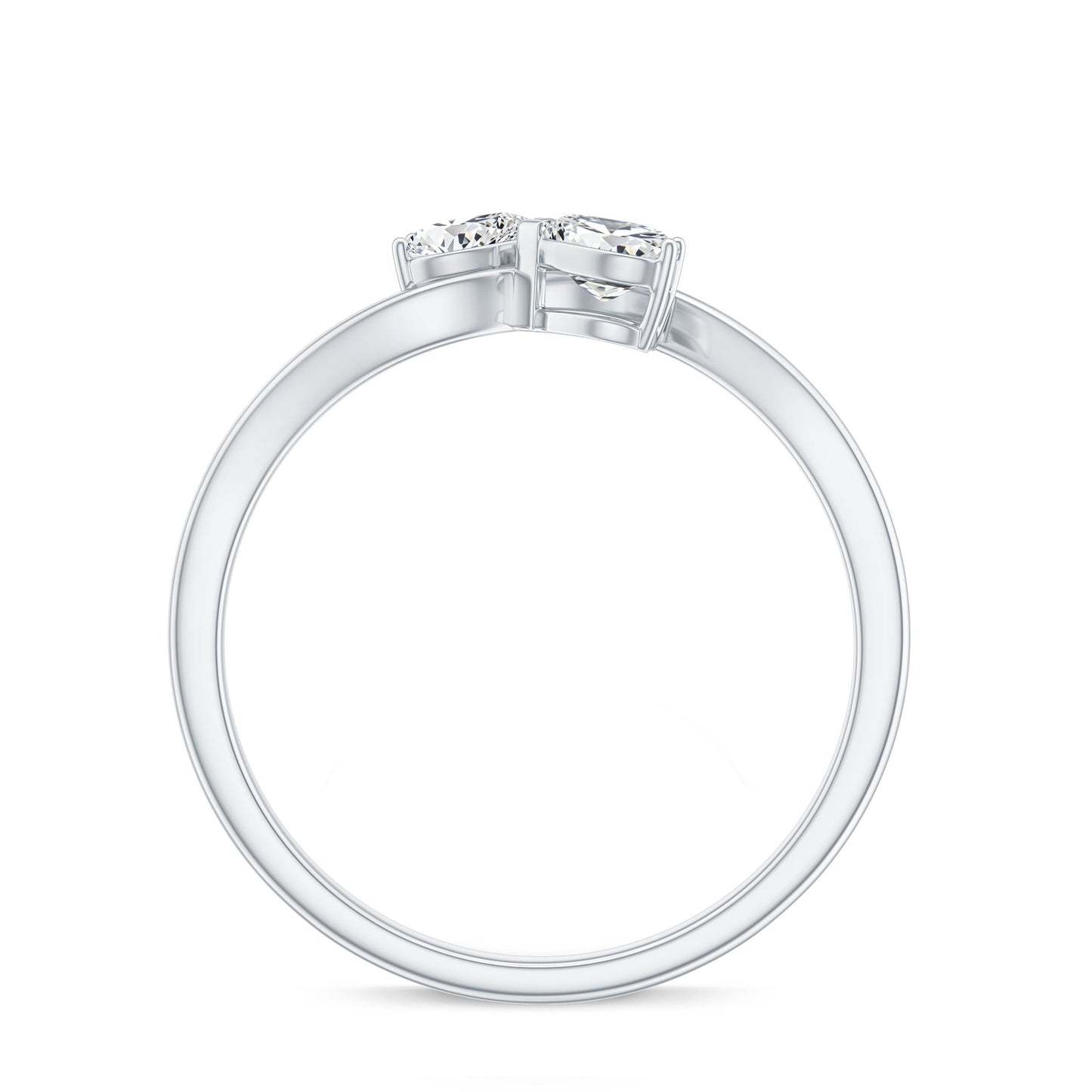 Heart Shape Lab Grown Diamond Toi Et Moi Promise Ring
