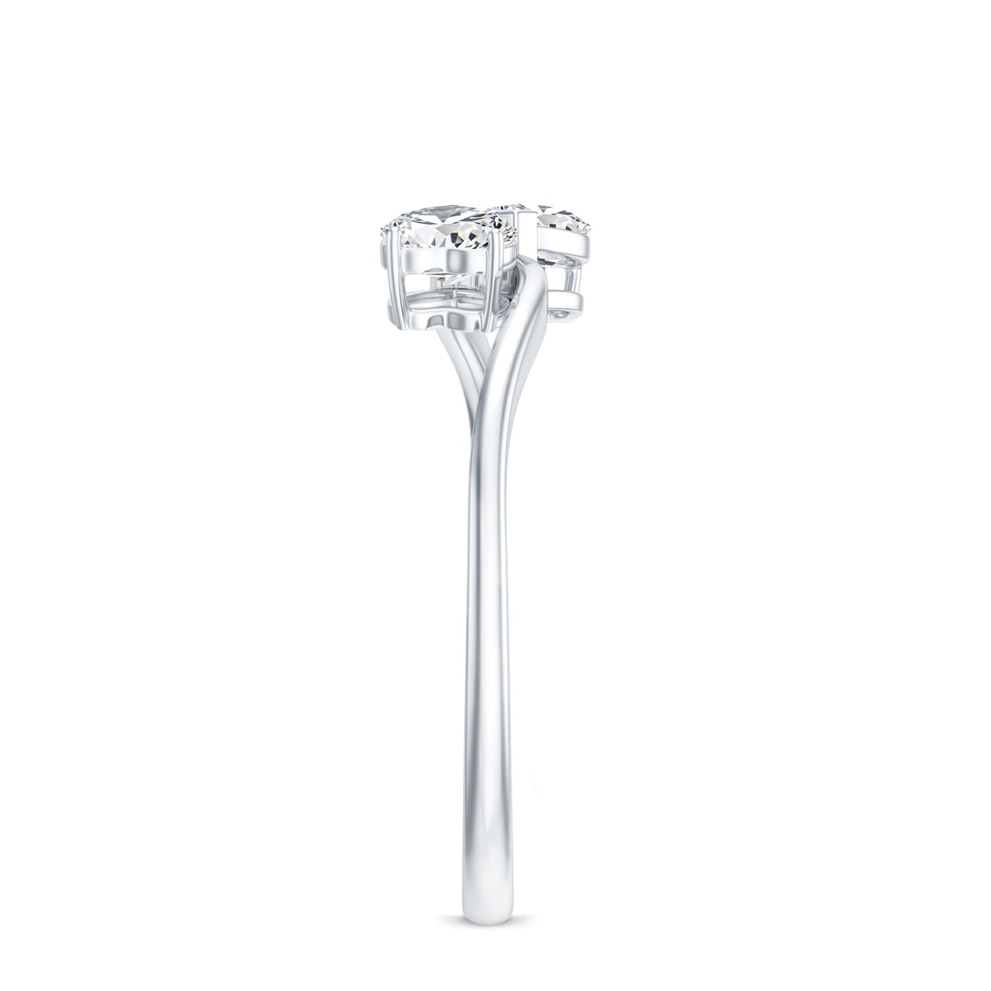 Heart Shape Lab Grown Diamond Toi Et Moi Promise Ring