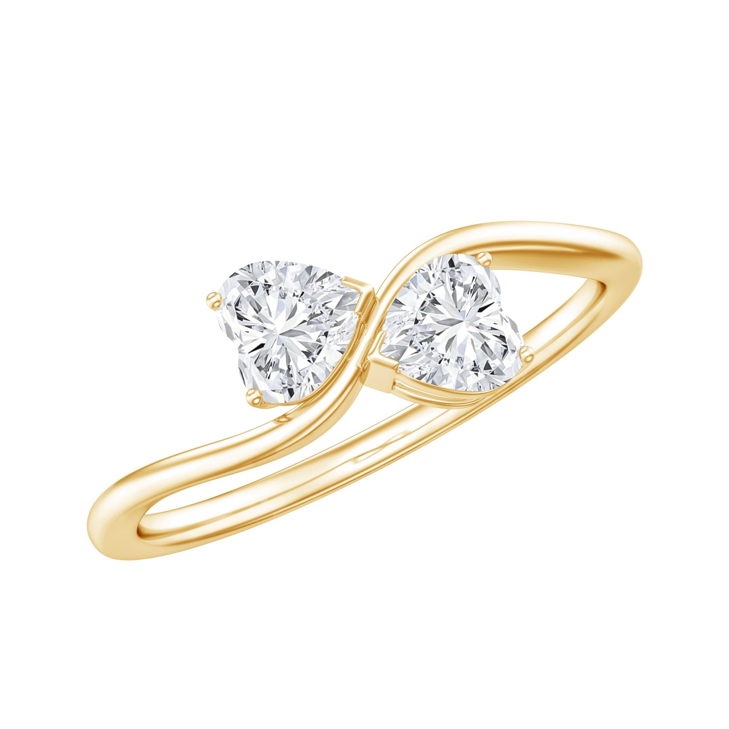 Heart Shape Lab Grown Diamond Toi Et Moi Promise Ring