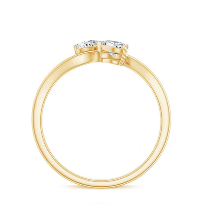 Heart Shape Lab Grown Diamond Toi Et Moi Promise Ring