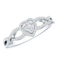 Heart Shape Lab Grown Diamond Criss Cross Engagement Ring