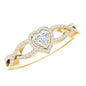 Heart Shape Lab Grown Diamond Criss Cross Engagement Ring