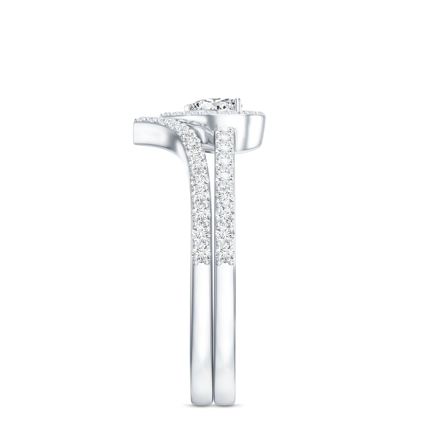 Heart Shape Lab Grown Diamond Bridal Ring Set