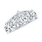 Pear Shaped Lab Created Diamond Solitaire Filigree Ring