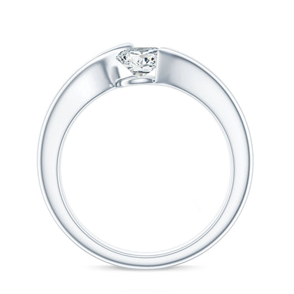 Pear Shape Lab Grown Diamond Solitaire Bypass Ring