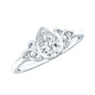 Pear Shape Lab Grown Diamond Solitaire Celtic Ring