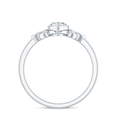 Pear Shape Lab Grown Diamond Solitaire Celtic Ring