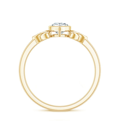 Pear Shape Lab Grown Diamond Solitaire Celtic Ring
