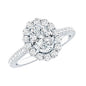 Oval Shape Lab Grown Diamond Halo Engagement Ring