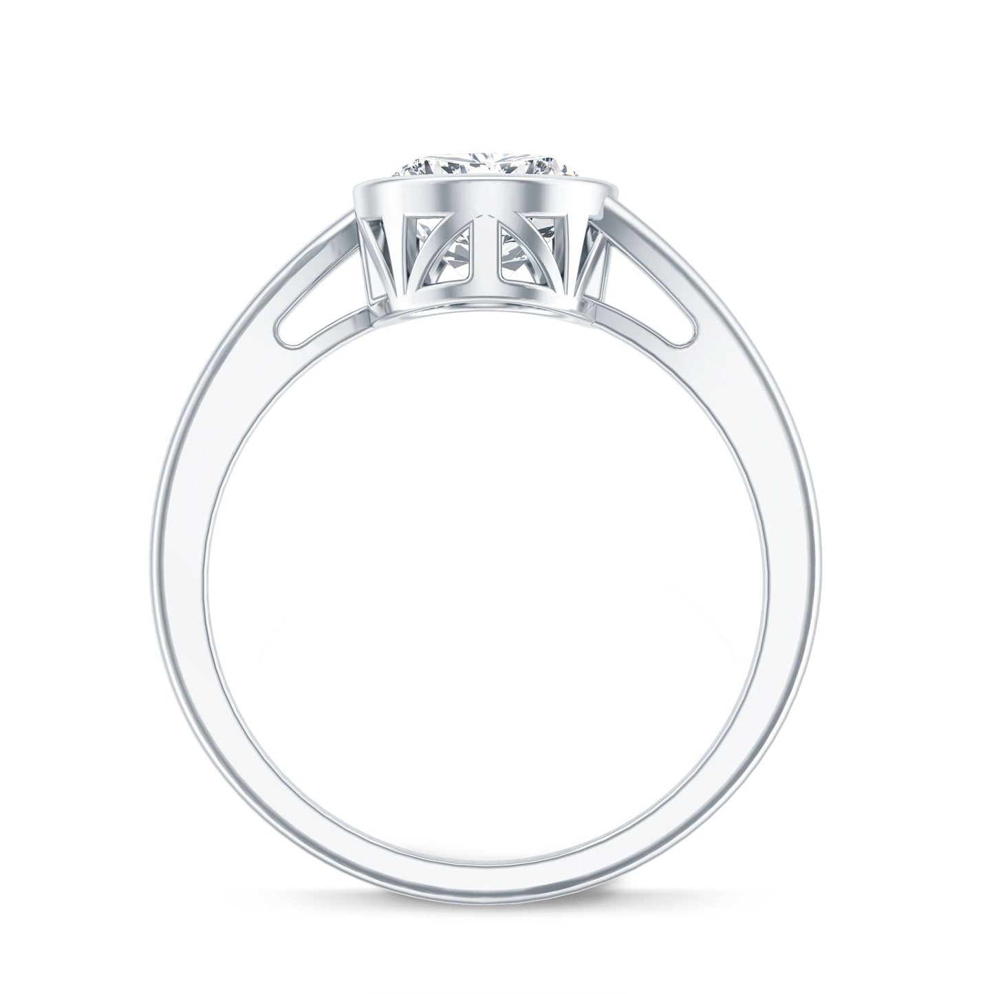 Oval Shape Lab Grown Diamond Solitaire Bypass Ring
