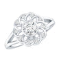 Lab Grown Diamond Nature Inspired Flower Engagement Ring